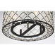 Sheer Elegance 4 Light 21.25 inch Coal Convertible Pendant Ceiling Light
