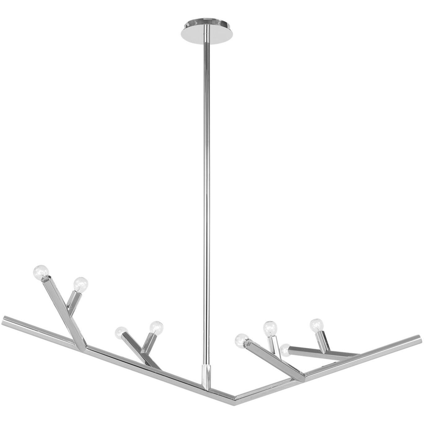 Oaks 8 Light 21 inch Polished Nickel Chandelier Ceiling Light