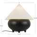 Alora Mood Rowan 16.63 inch 60 watt Matte Black and White Linen Table Lamp Portable Light