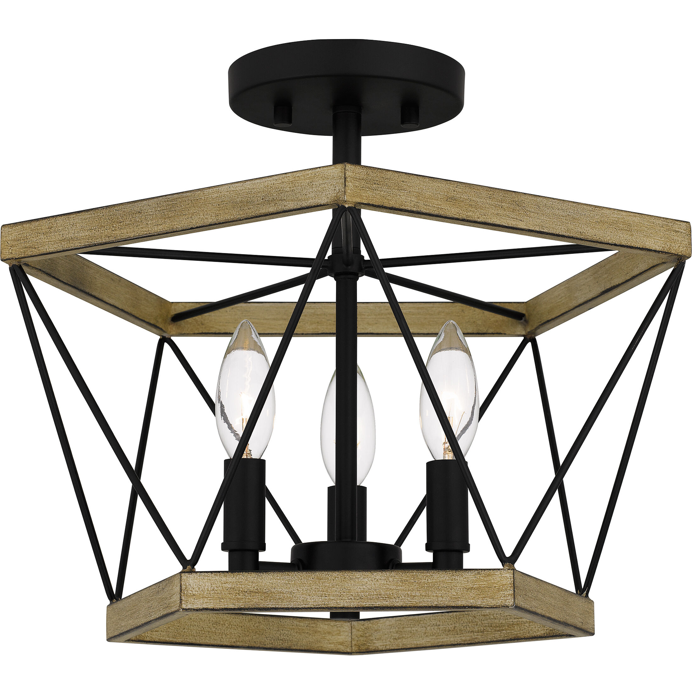 Wintergreen 3 Light 15.00 inch Semi-Flush Mount