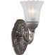 Europa 1 Light 5 inch Brushed Nickel Bath Light Wall Light