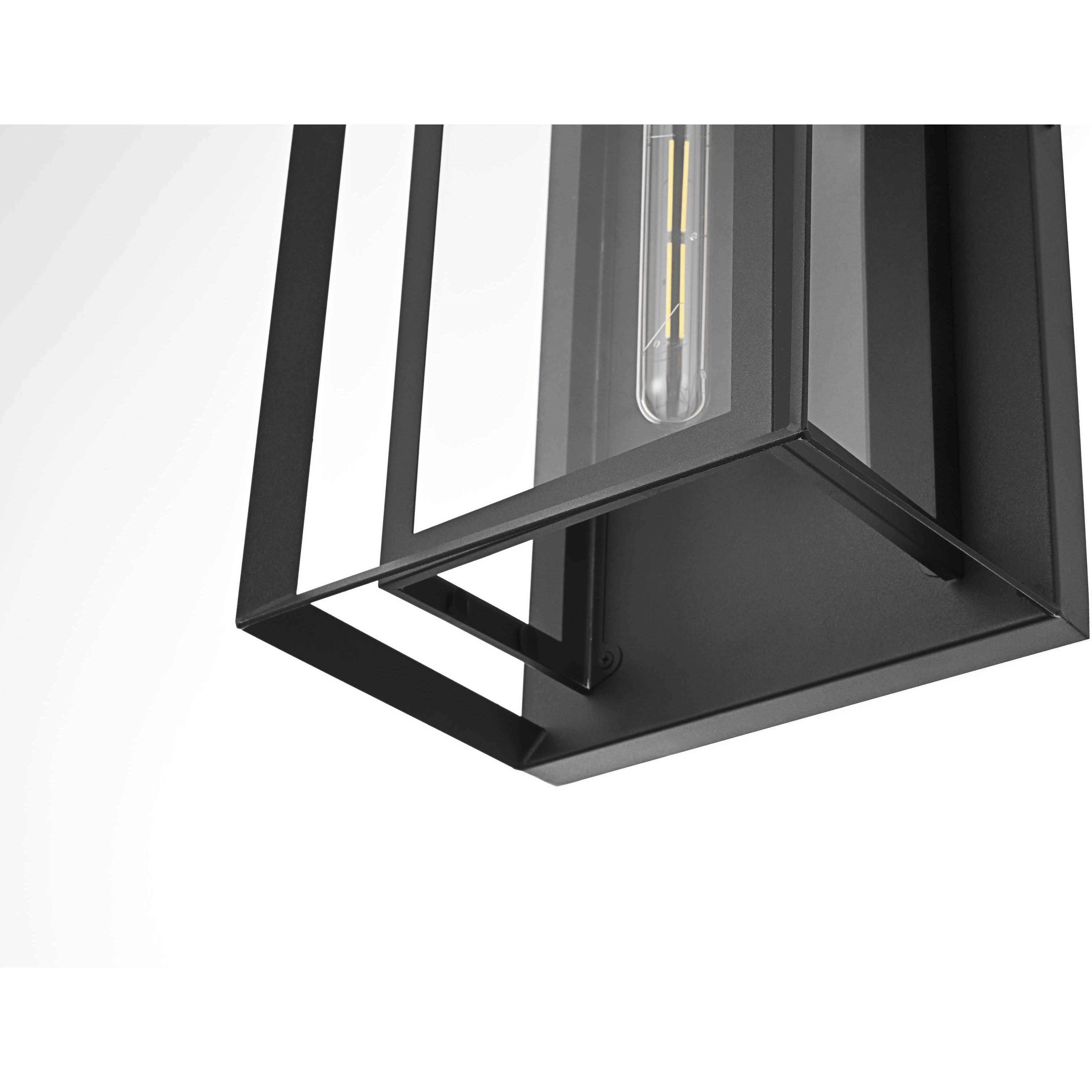 Etting 1 Light 16 inch Black Outdoor Wall Sconce