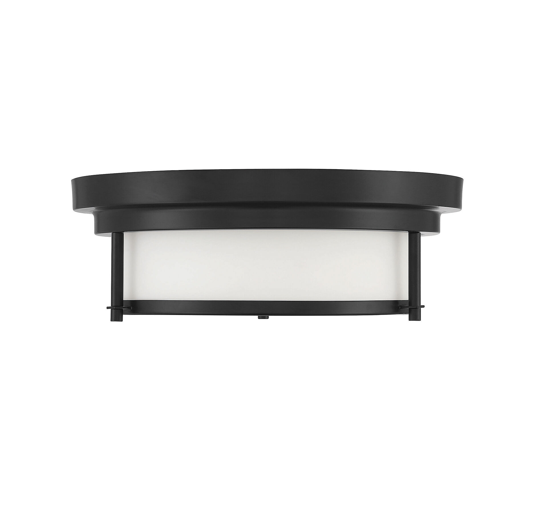 Contemporary 2 Light 13 inch Matte Black Flush Mount Ceiling Light