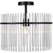 Ava 1 Light 15.7 inch Black Semi Flush Mount Ceiling Light