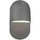 Ambiance Collection - Capsule LED 10 inch Gloss Grey Outdoor Wall Sconce, Form+Finish+Function