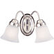 Brighton 2 Light 9 inch Satin Nickel Bathroom Vanity Light Wall Light, Essentials