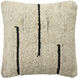 Divided 18 X 18 inch Ash / Khaki / Warm Grey / Pearl / Prairie Dust / Black Accent Pillow