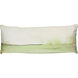 Verdant Field 36 inch Fresh Green and Soft Ivory and Muted Moss Pillow in 36" x 14"