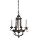 Stafford 4 Light 15 inch Aged Bronze/Textured Black Chandelier Ceiling Light