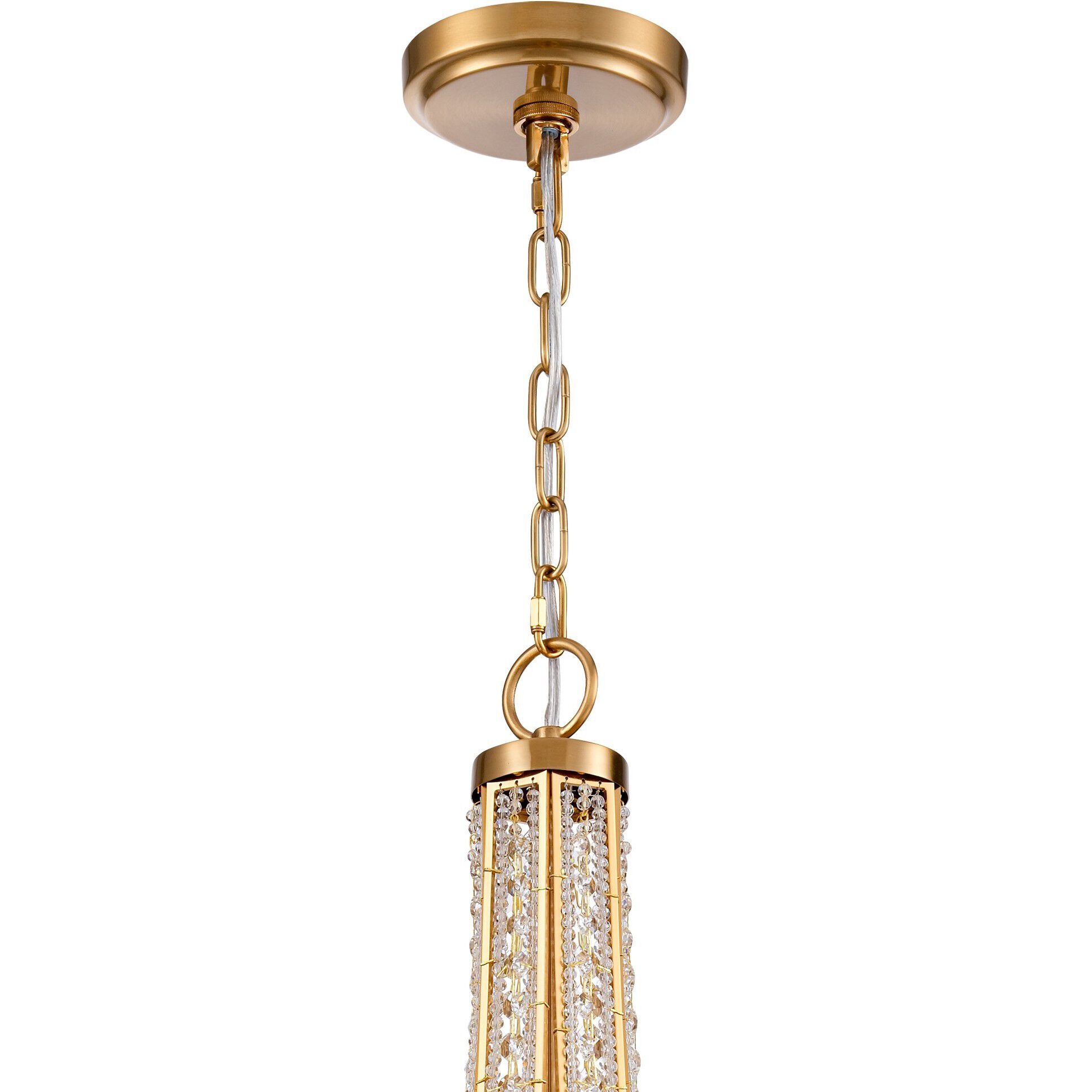 Anastasia 6 Light 27 inch Lacquered Gold Chandelier Ceiling Light