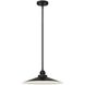 Deckard 1 Light 16 inch Gold and Black Outdoor Pendant