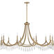 Kameron 10 Light 60 inch Warm Brass Chandelier Ceiling Light