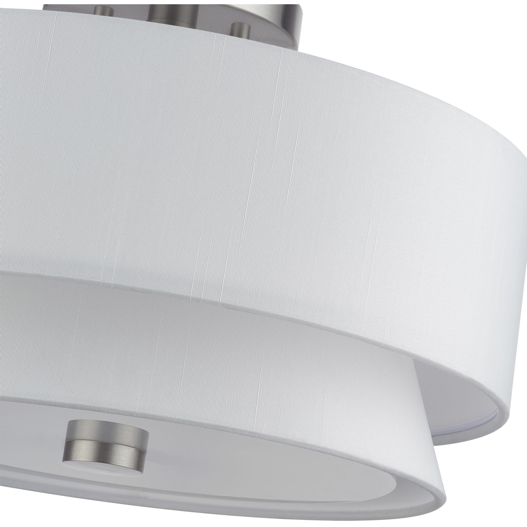 Fontana 3 Light 15 inch Brushed Nickel Semi-Flush Ceiling Light
