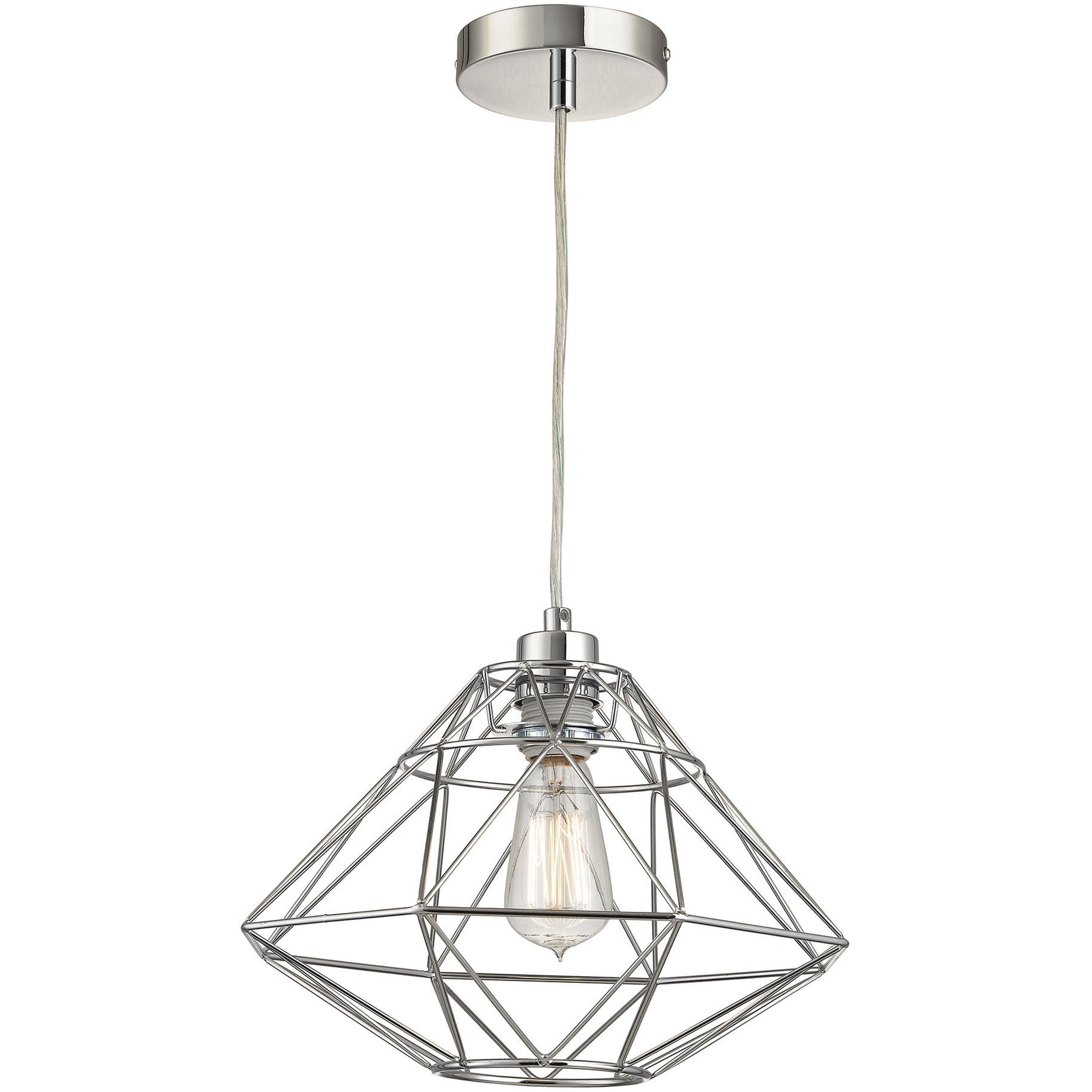 Paradigm 1 Light 13 inch Chrome Pendant Ceiling Light