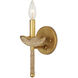 Vichy 1 Light 5 inch Contemporary Gold Leaf Wall Sconce Wall Light, Suzanne Duin Collection