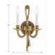 Lexsi Bath Wall Light in Olde Brass