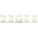 Darcy 5 Light 38 inch Chrome Vanity Wall Light