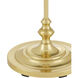 Deauville 55 inch 75 watt Natural and Polished Brass Floor Lamp Portable Light, Suzanne Duin Collection