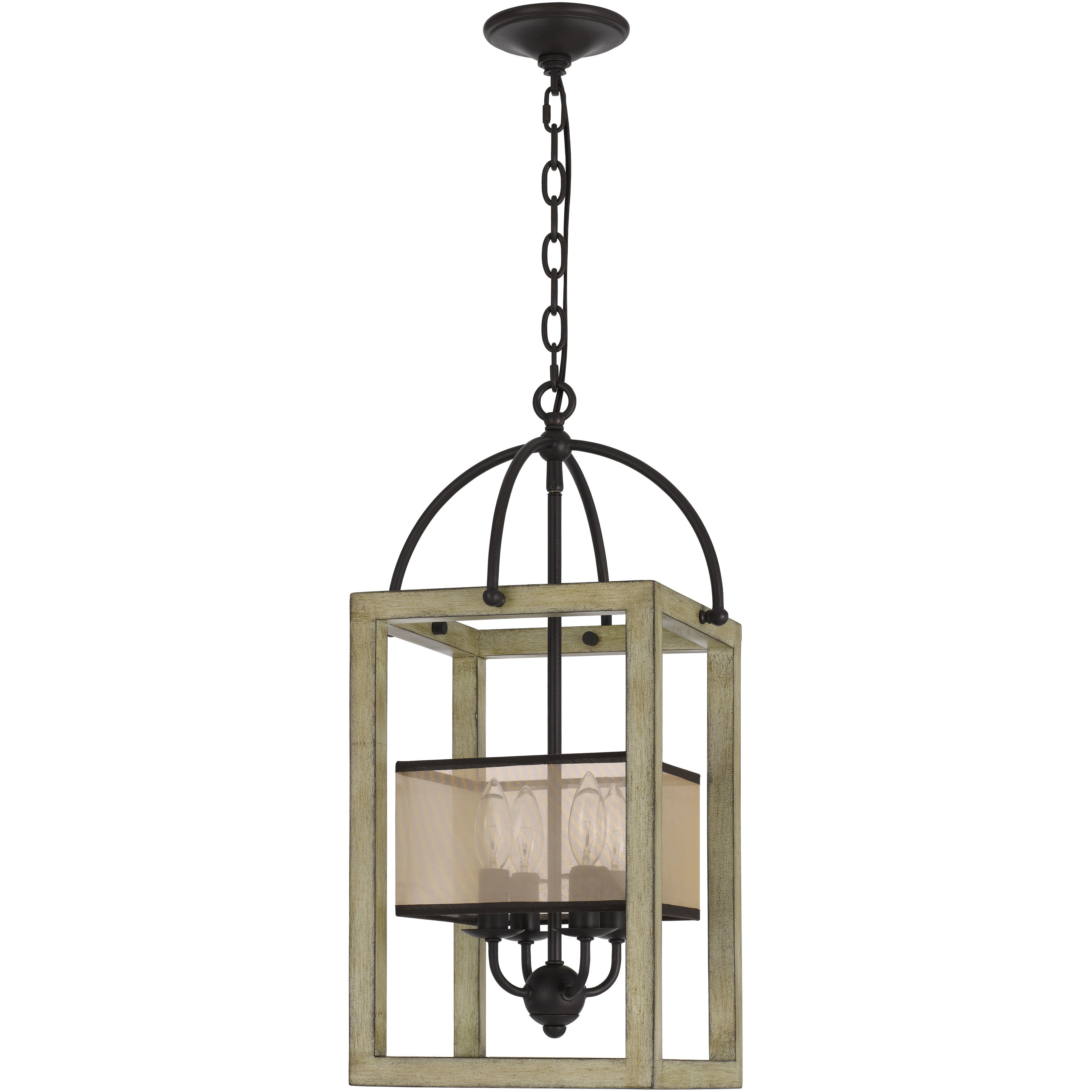 Palencia 4 Light 12 inch Distressed Oak Chandelier Ceiling Light