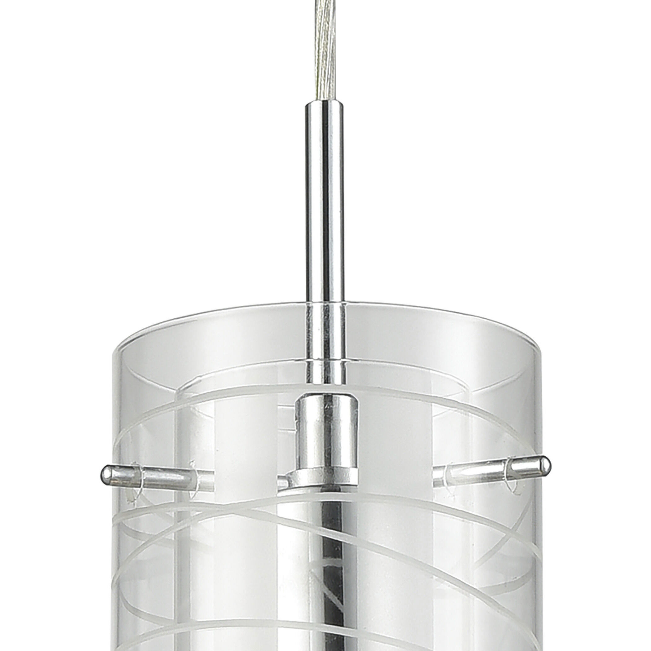 Swirl 1 Light 5 inch Polished Chrome Pendant Ceiling Light