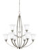 Metcalf 9 Light 31 inch Brushed Nickel Chandelier Ceiling Light