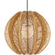 Barbary 1 Light 33.25 inch Natural/Black/Frosted White Outdoor Pendant