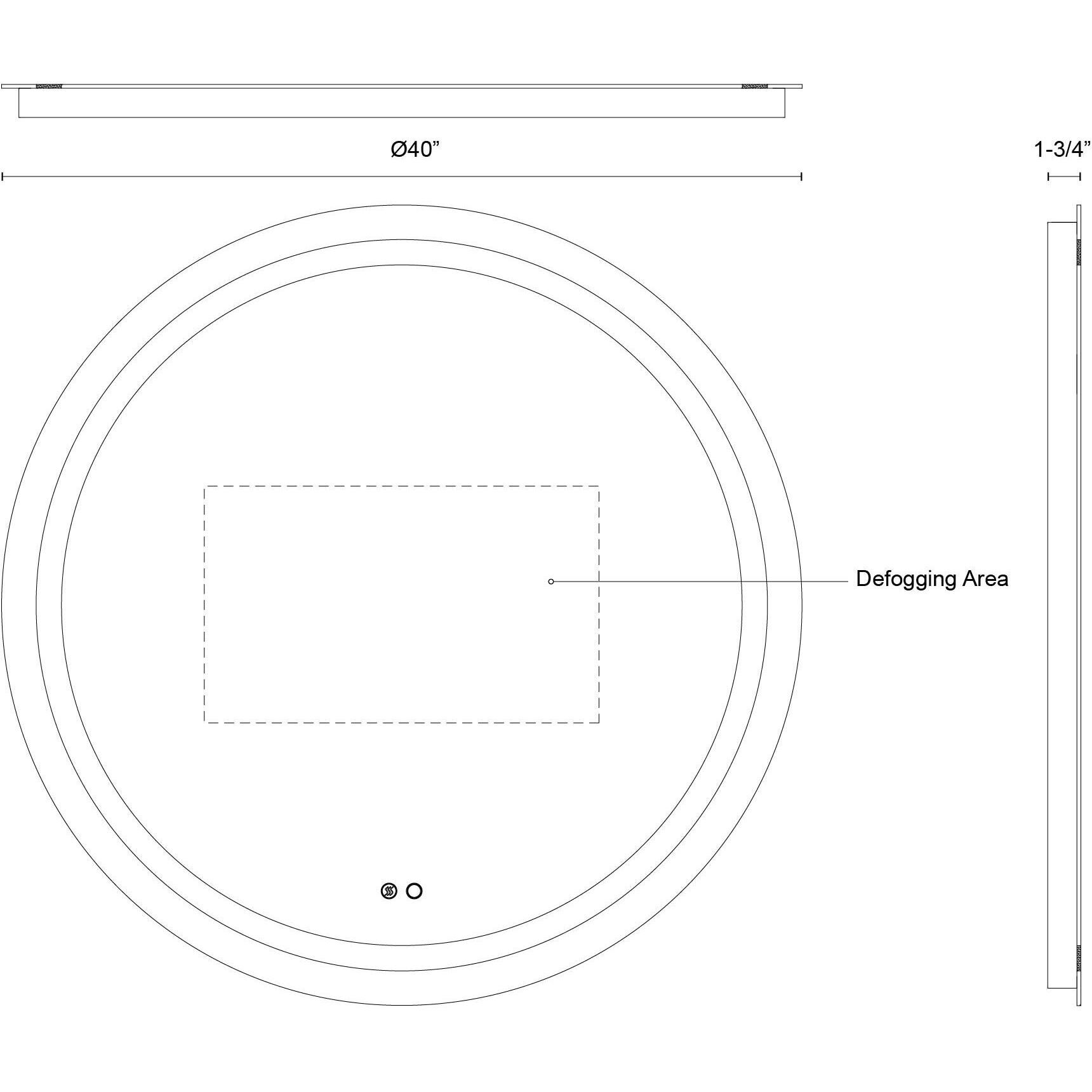 Hillmont 40 X 40 inch Sandblasted Merc Edge Wall Mirror