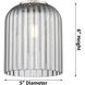 Ballston Bridal Veil 1 Light 5 inch White Polished Chrome Semi-Flush Mount Ceiling Light
