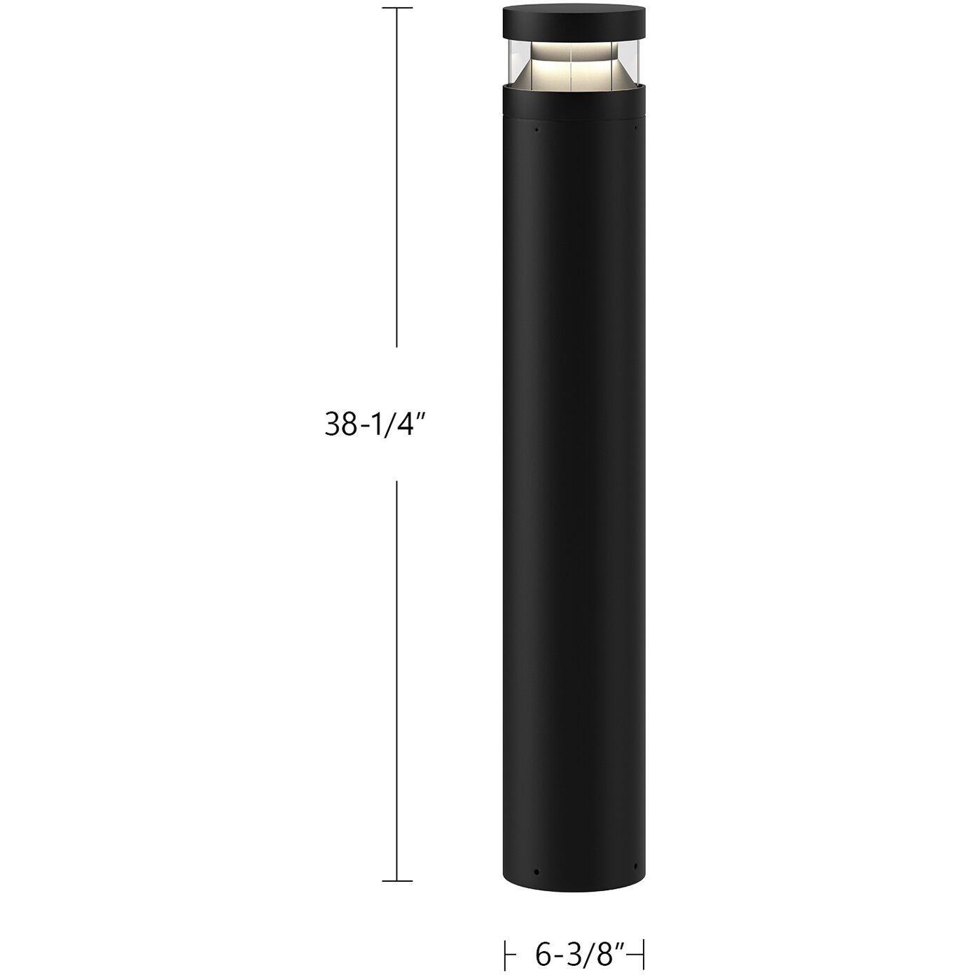 Windermere 120-277V 24.00 watt Black Exterior Bollard