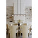 Vestra LED 54 inch Dark Bronze Linear Chandelier Ceiling Light
