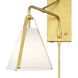Fulton 18 inch 60.00 watt Antique Gold Task Sconce Wall Light