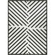 Optika 36 X 24 inch Black/White Rug in 2 x 3