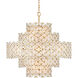 Spring Flower 12 Light 35 inch Brass Chandelier Ceiling Light