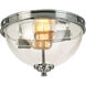 Cecilia 2 Light 12.87 inch Chrome Flush Mount Ceiling Light
