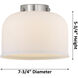 Nouveau 2 Bell 1 Light 8 inch Brushed Satin Nickel Mini Pendant Ceiling Light in Incandescent, Silver Plated Mercury