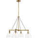 Sommersby 4 Light 30 inch Legacy Brass and Matte Coal Chandelier Ceiling Light