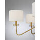 Transitional 6 Light 42 inch Natural Brass Chandelier Ceiling Light