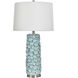 Cameron 33.5 inch 100 watt Naha Blue and White Table Lamp Portable Light