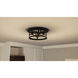 Marblehead 2 Light 13 inch Mystic Black Outdoor Flush Mount