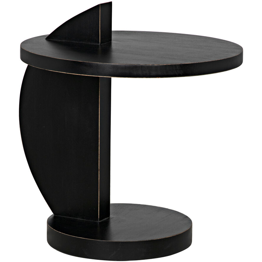 Reed 25 X 22 inch Hand Rubbed Black Side Table