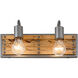 Ella Jane 2 Light 14.13 inch New Bronze and Honey Wood Bath Vanity Light Wall Light