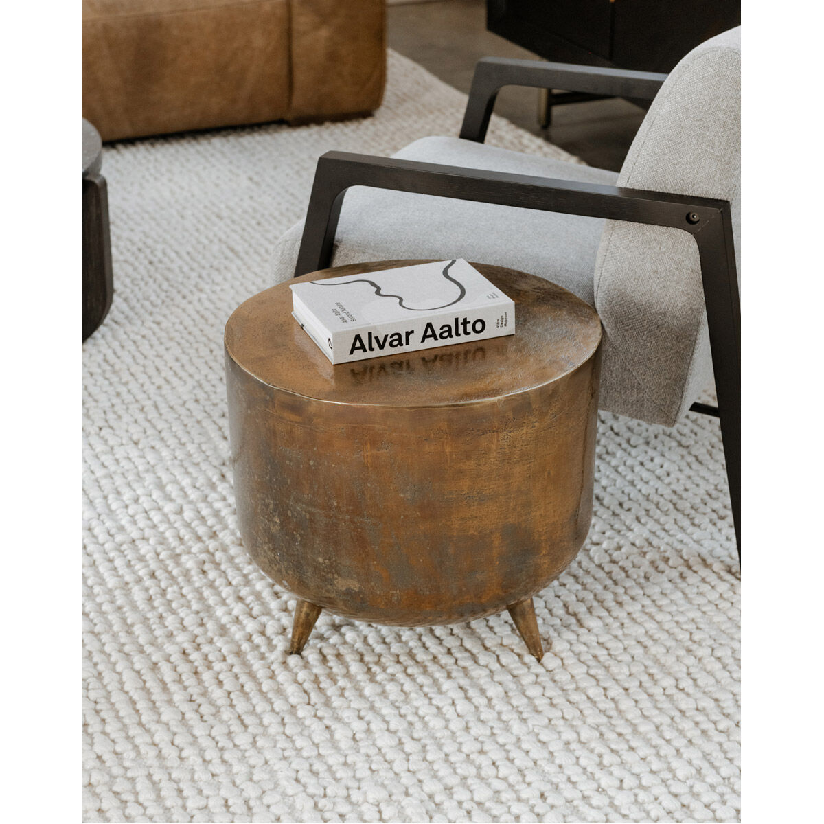 Kettel 19 X 19 inch Gold Accent Table