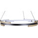 Azria LED 23.75 inch Matte Black Chandelier Ceiling Light