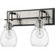 Kraken 2 Light 16 inch Matte Black and Brushed Nickel Wall Sconce Wall Light