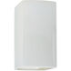Ambiance Rectangle LED 9.5 inch Gloss White Outdoor Wall Sconce, Small