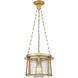 Cape Harbor 1 Light 13 inch Rubbed Brass Pendant Ceiling Light