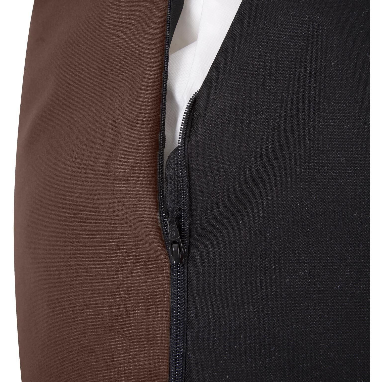 Seascape Chocolate Outdoor Pouf Chair Cover