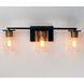 Sleek 3 Light 24 inch Black Bath Vanity Wall Light 