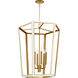 AH by Alexa Hampton Curt 6 Light 26.63 inch Matte White Lantern Chandelier Ceiling Light