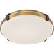 Arclume LED 14.75 inch Legacy Brass and Dark Matte Black Flush Mount Ceiling Light